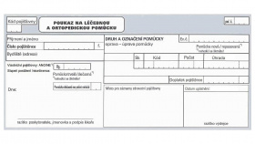 Vzor poukazu na zdravotnický prostředek - přední strana